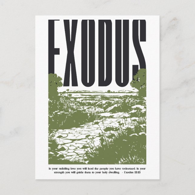 Exodus 15,13 Unerschütterliche Liebe Postkarte (Vorderseite)