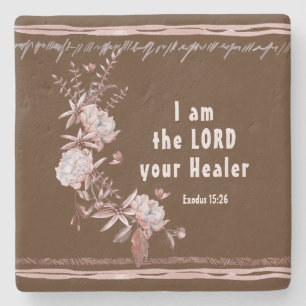 Exodus-15:26 bin ich der Lord Your Healer Bible Steinuntersetzer