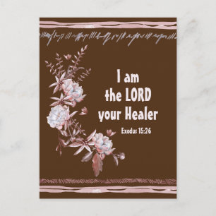 Exodus 15:26 Ich bin der Lord Your Healer Bible Ve Postkarte