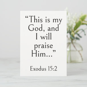Exodus 15:2 Bibelvers, ermutigende Schrift Karte
