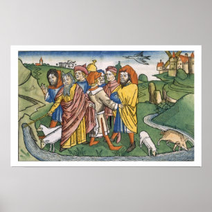 Exodus 17 1-7 Mose macht den Wasserfluss aus dem Poster