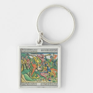 Exodus 17 8-15 Aaron und Hur stützen Moseses Hän Schlüsselanhänger