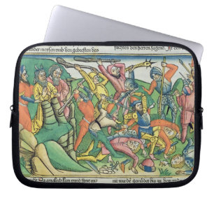 Exodus 17 8-15 Aaron und Hur stützen Moseses Hände Laptopschutzhülle