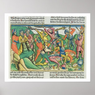 Exodus 17 8-15 Aaron und Hur unterstützen Moses' H Poster