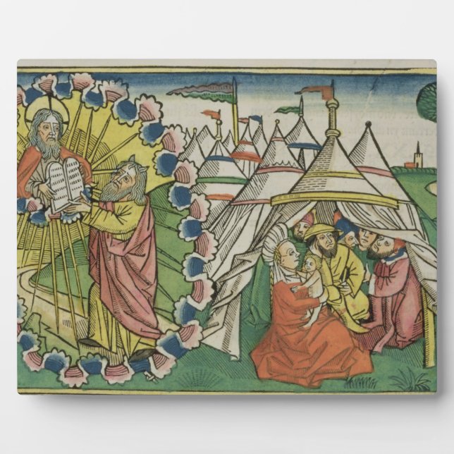 Exodus 20 1-5 Mose erhalten die zehn Gebote Fotoplatte (Vorderseite)