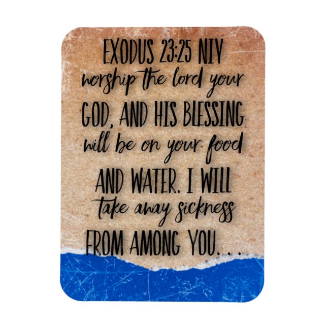 Exodus 23:25 Bibelvers  Magnet (Vertikal)