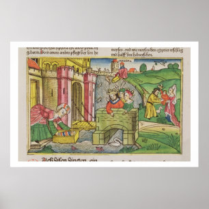 Exodus 2 1-6 Mose, die über den Nil geflogen werde Poster