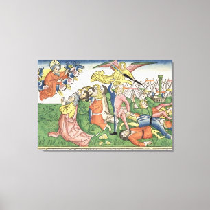 Exodus 32 15-23 Moses bricht die Steintabletten, Leinwanddruck