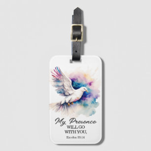 Exodus 33:14 Meine Gegenwart geht mit deiner Bibel Gepäckanhänger