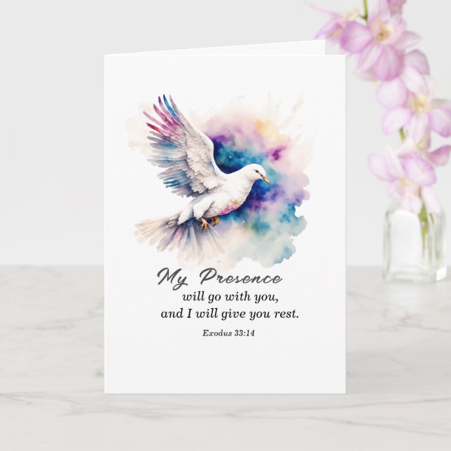 Exodus 33:14 Meine Gegenwart geht mit deiner Bibel Karte (Orchidee)