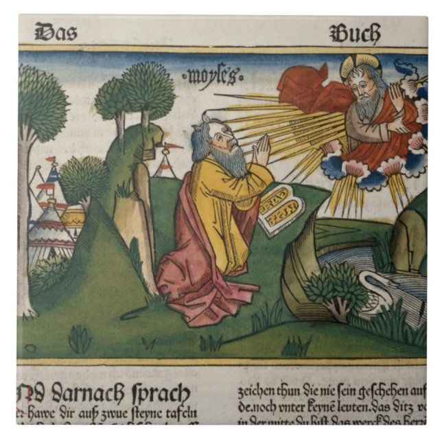 Exodus 34 1-10 Moses empfängt die zweiten Fliese (Vorderseite)