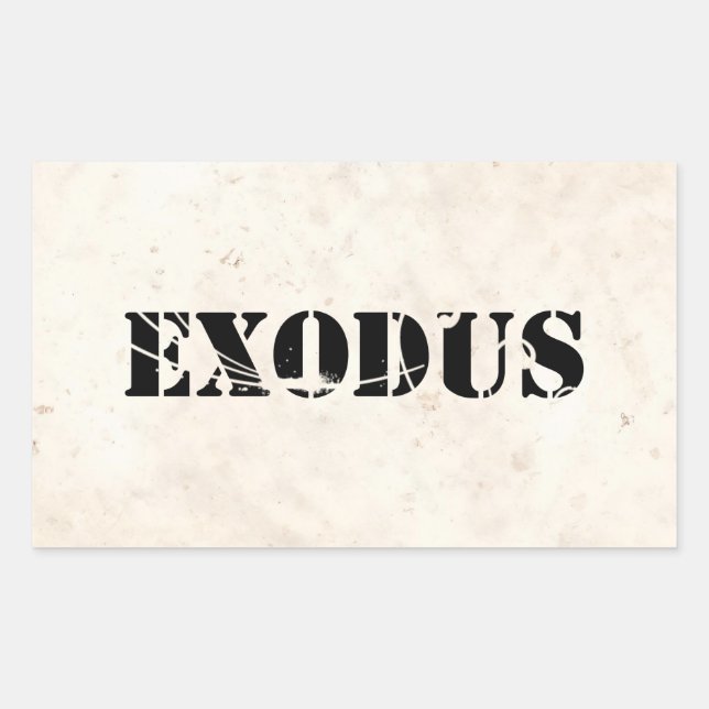 Exodus 4 rechteckiger aufkleber (Vorderseite)