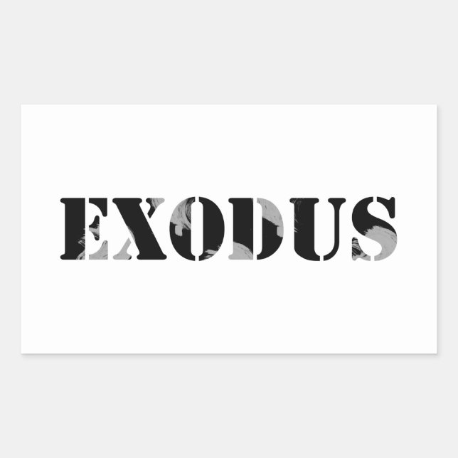 Exodus 5 rechteckiger aufkleber (Vorderseite)
