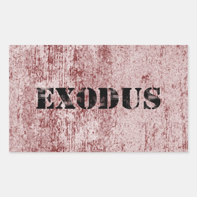 Exodus 6 rechteckiger aufkleber (Vorderseite)