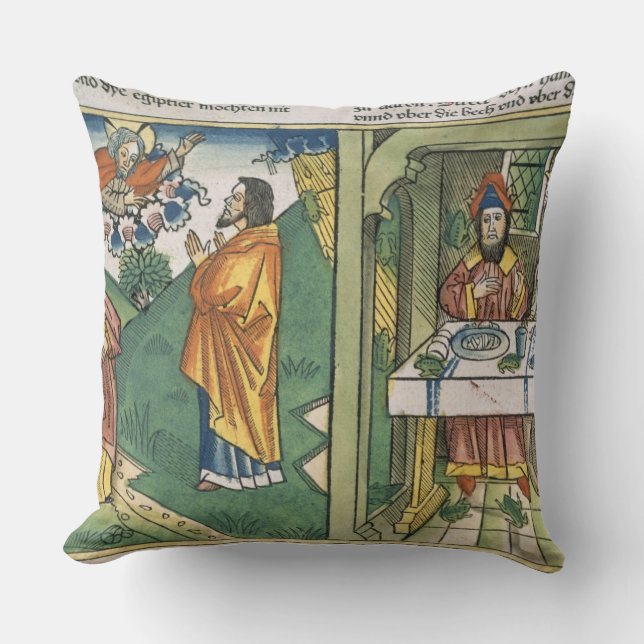 Exodus 8 1-15 die sieben Pest von Ägypten: Moses Kissen (Vorderseite)