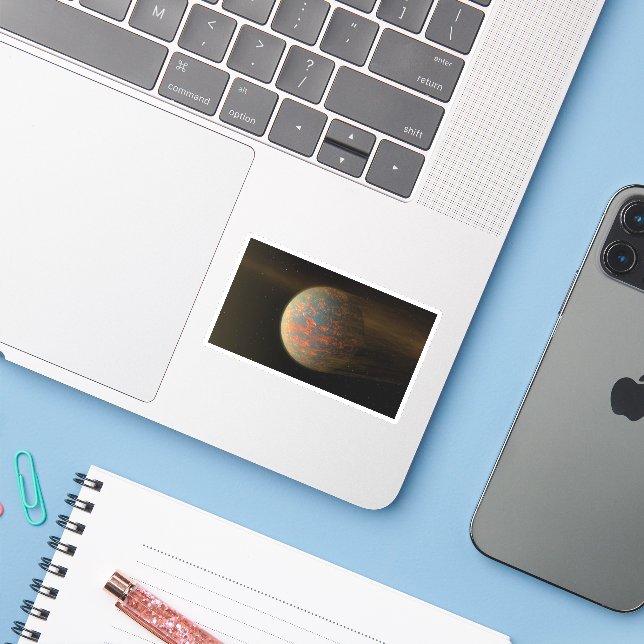 Exoplanet 55 Cancri E und seine geschmolzene Oberf Aufkleber (Laptop mit iPhone)