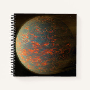 Exoplanet 55 Cancri E und seine geschmolzene Oberf Notizbuch
