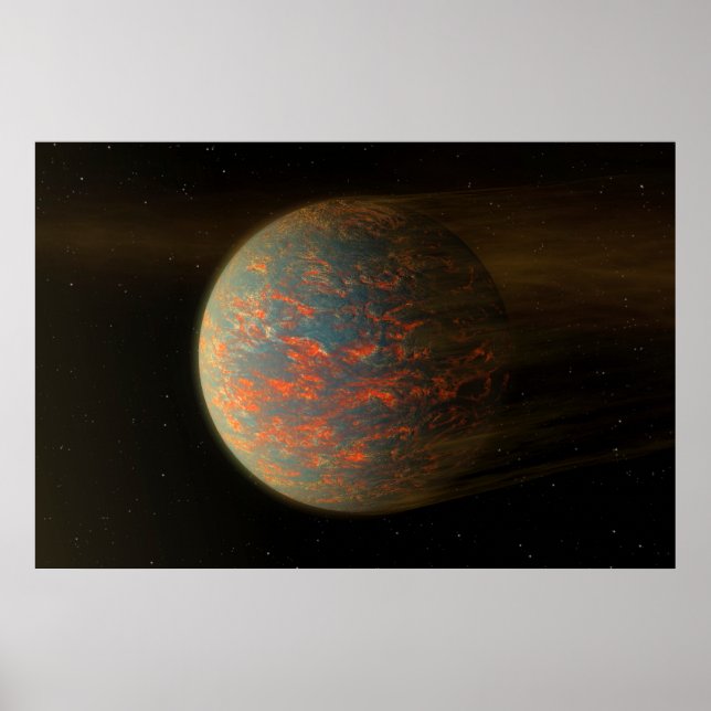 Exoplanet 55 Cancri E und seine geschmolzene Oberf Poster (Vorne)