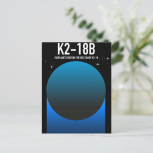 Exoplanet K2-18b Feiertagspostkarte