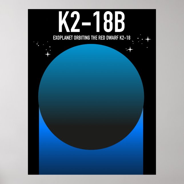 Exoplanet K2-18b Poster (Vorne)
