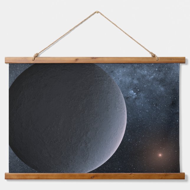 Exoplanet Ogle-2016-Blg-1195lb Orbits a Small Star Wandteppich Mit Holzrahmen (Vorne)