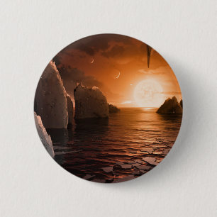 Exoplanet Trappist-1f von der Icy Night Seite. Button