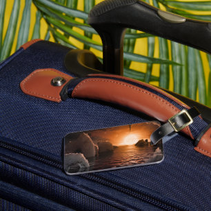 Exoplanet Trappist-1f von der Icy Night Seite. Gepäckanhänger