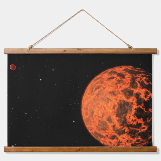 Exoplanet UCF-1.01 Orbit eines Sterns namens GJ 43 Wandteppich Mit Holzrahmen (Vorne)