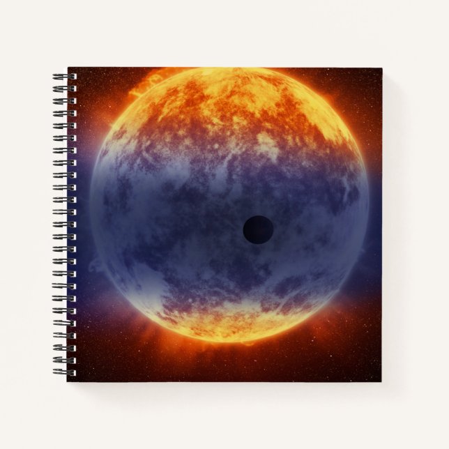 Exoplanet-Wolke GJ 3470b Notizbuch (Vorderseite)
