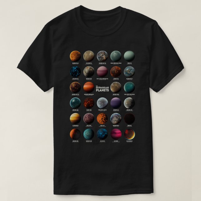 Exoplaneten T-Shirt (Design vorne)