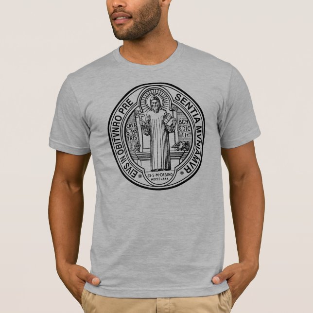 Exorzismus-Medaillen-T - Shirt St. Benedict (Vorderseite)