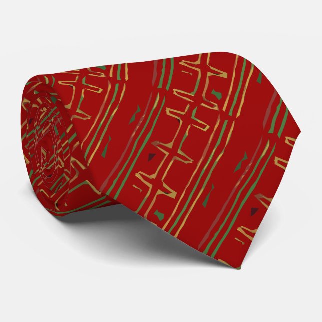 Exotic African Mud Cloud Pattern Krawatte (Gerollt)