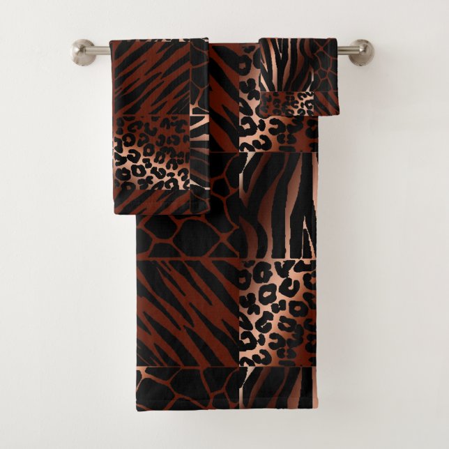 Exotic Animal Print Badhandtuch Set (Insitu)