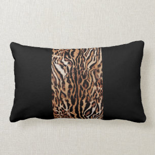 Exotic Animal Print Muster mit Schwarz Lendenkissen