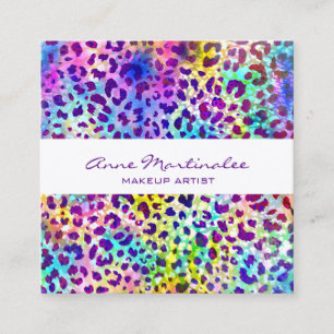 Exotic Animal Print Square Business Card Quadratische Visitenkarte