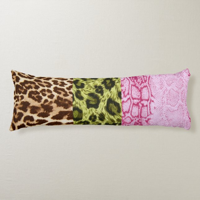 Exotic Animal Print Trial Body Kissen (Vorderseite)