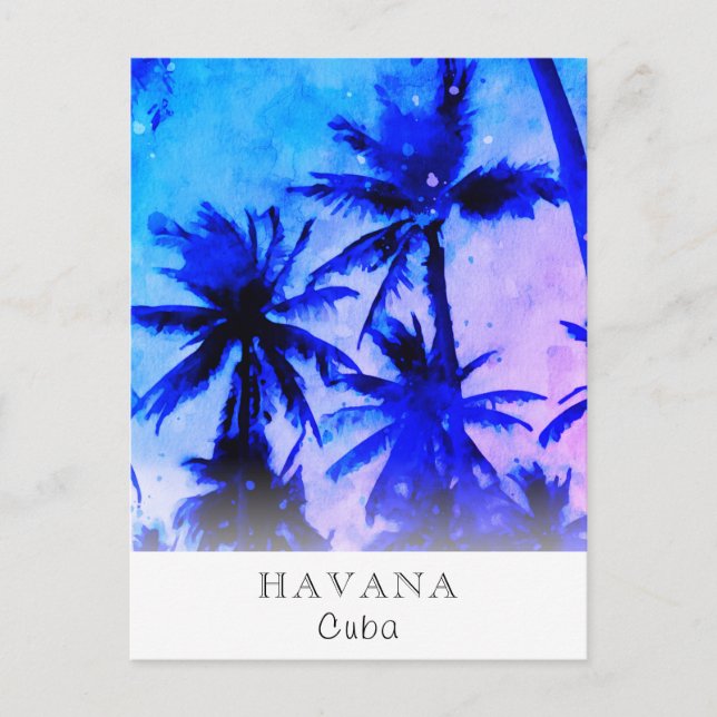 *~* Exotic AP25 Personalize Travel * Palm Blätter Postkarte (Vorderseite)