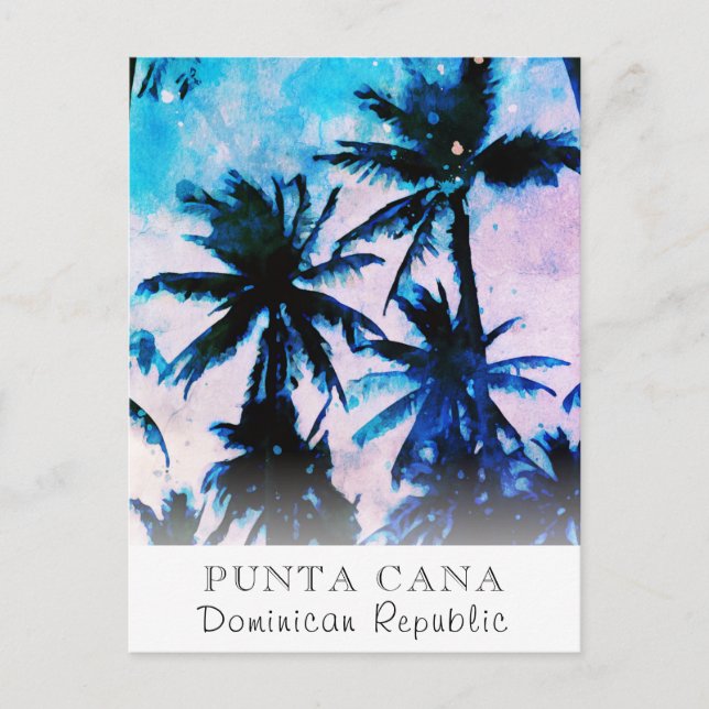 *~* Exotic AP25 Personalize Travel Palm Frond Postkarte (Vorderseite)