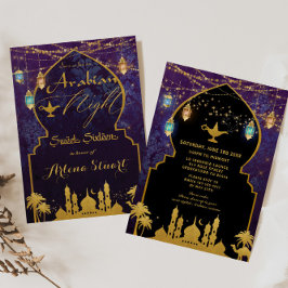 Exotic Arabian Night Lanterns Aladdin Sweet 16 Einladung