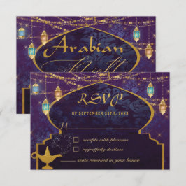Exotic Arabian Nights Lanterns Camels Lamp RSVP Karte
