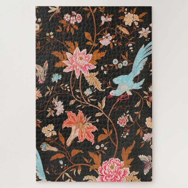 Exotic Asian Birds And Flowers Puzzle (Vertikal)