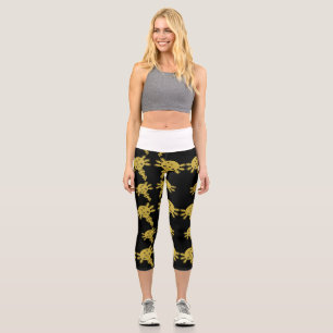 Exotic Axototl Salamander Capri Leggings