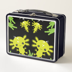 Exotic Axototl Salamander Metall Brotdose