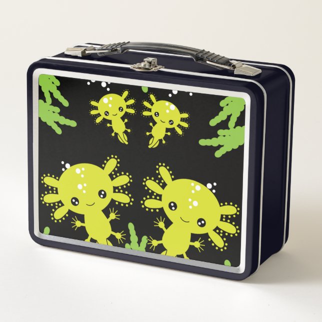 Exotic Axototl Salamander Metall Brotdose (Vorderseite)