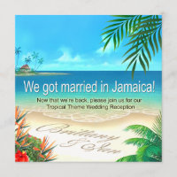 Exotic Beach Jamaica Empfang erhält Namen im Sand