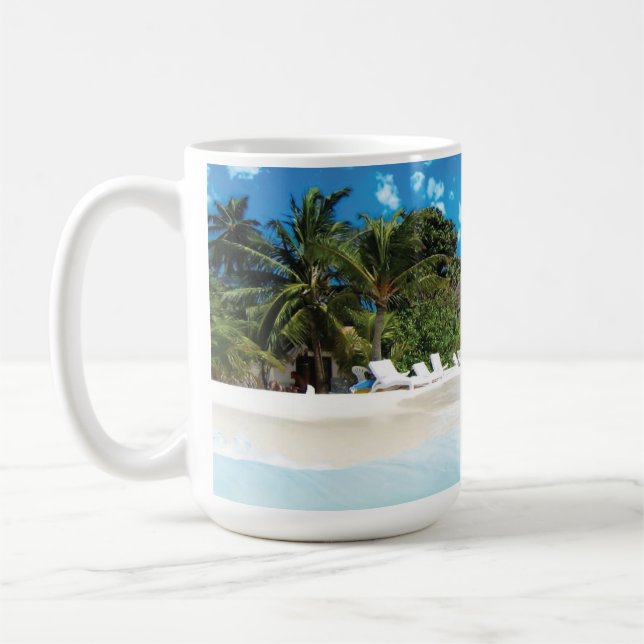 Exotic Beach Throw Kissen Kaffeetasse (Links)