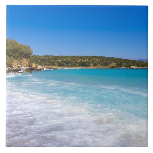 Exotic Beach Tropical Island Paradise Fliese (Vorderseite)