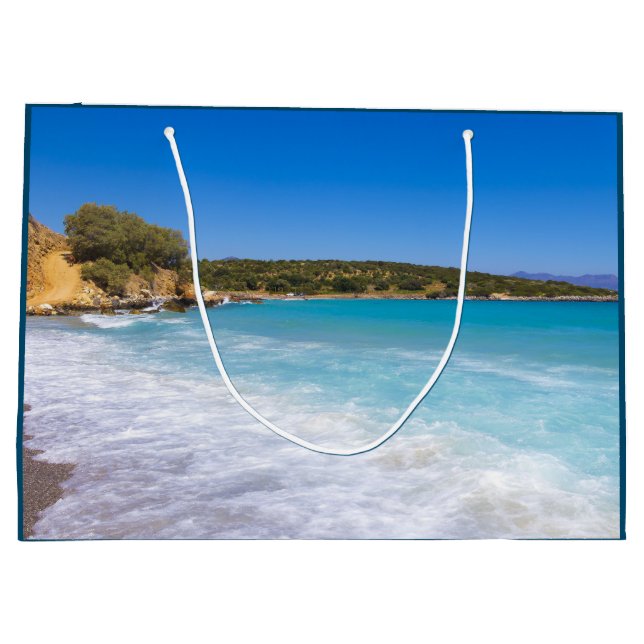 Exotic Beach Tropical Island Paradise Große Geschenktüte (Rückseite)