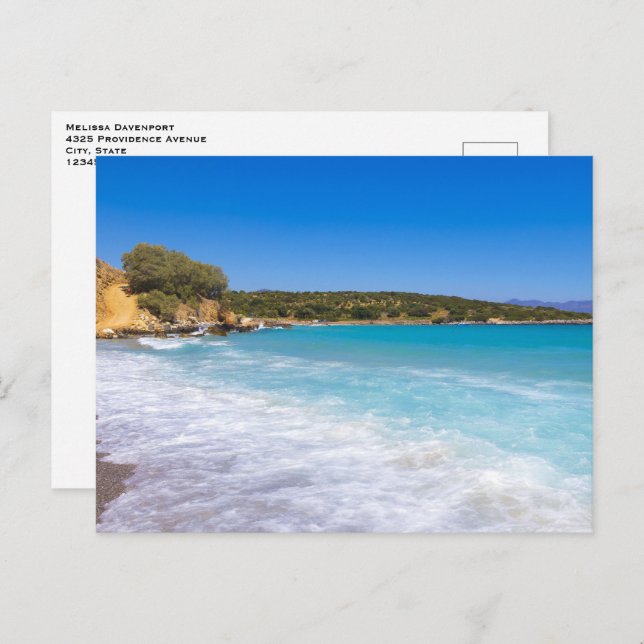 Exotic Beach Tropical Island Paradise Postkarte (Vorne/Hinten)