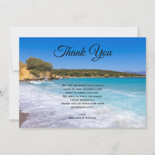 Exotic Beach Tropical Island Paradise Wedding Dankeskarte